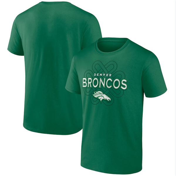 Men's Denver Broncos Kelly Green Celtic Knot T-Shirt Men's Denver Broncos Kelly Green Celtic Knot T-Shirt